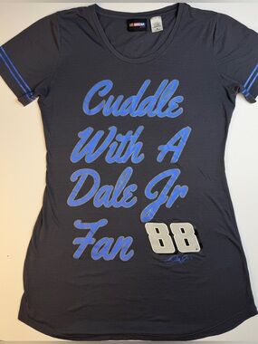 Nascar Black Fan pajamas Tee with Subtle Hem Detail